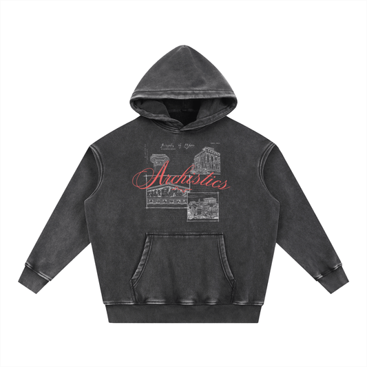 Acropolis of Athens Hoodie: Arch. Collection - Black Black