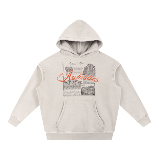 Acropolis of Athens Hoodie: Arch. Collection Mild Apricot