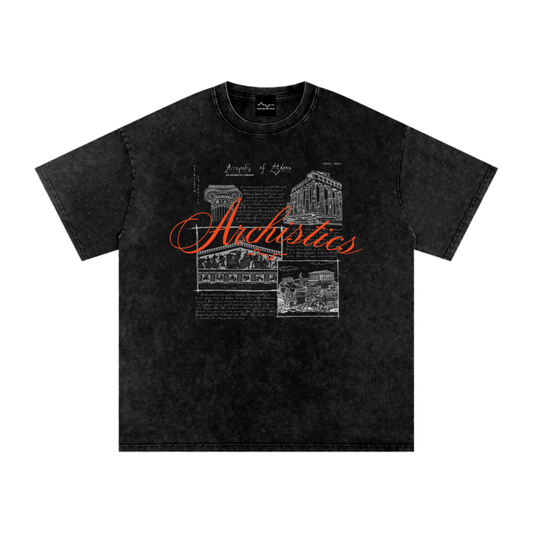 Acropolis of Athens T-Shirt: Arch. Collection - Dark Tones Black