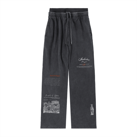 Acropolis of Athens Waist Pants: Arch. Collection Washed Black