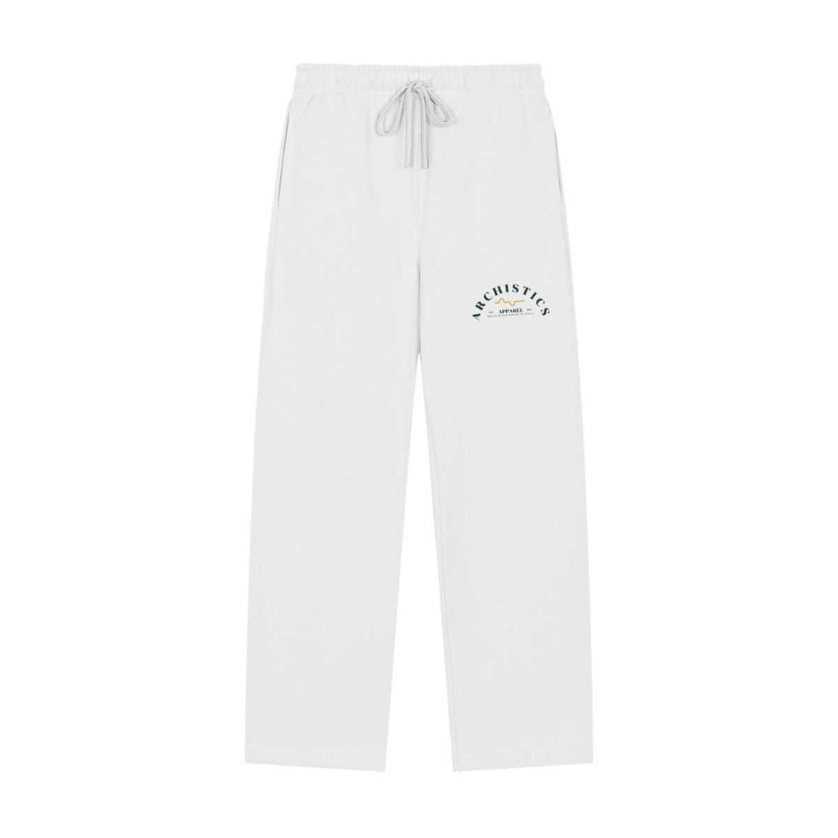Eden Atrium Straight-Leg Sweatpants White