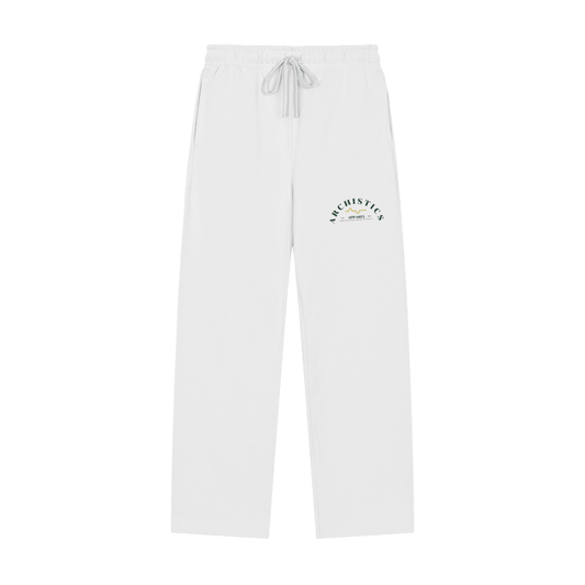 Eden Atrium Straight-Leg Sweatpants White
