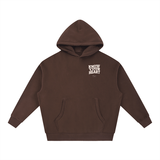 Know Your Heart Boxy Hoodie Coffee