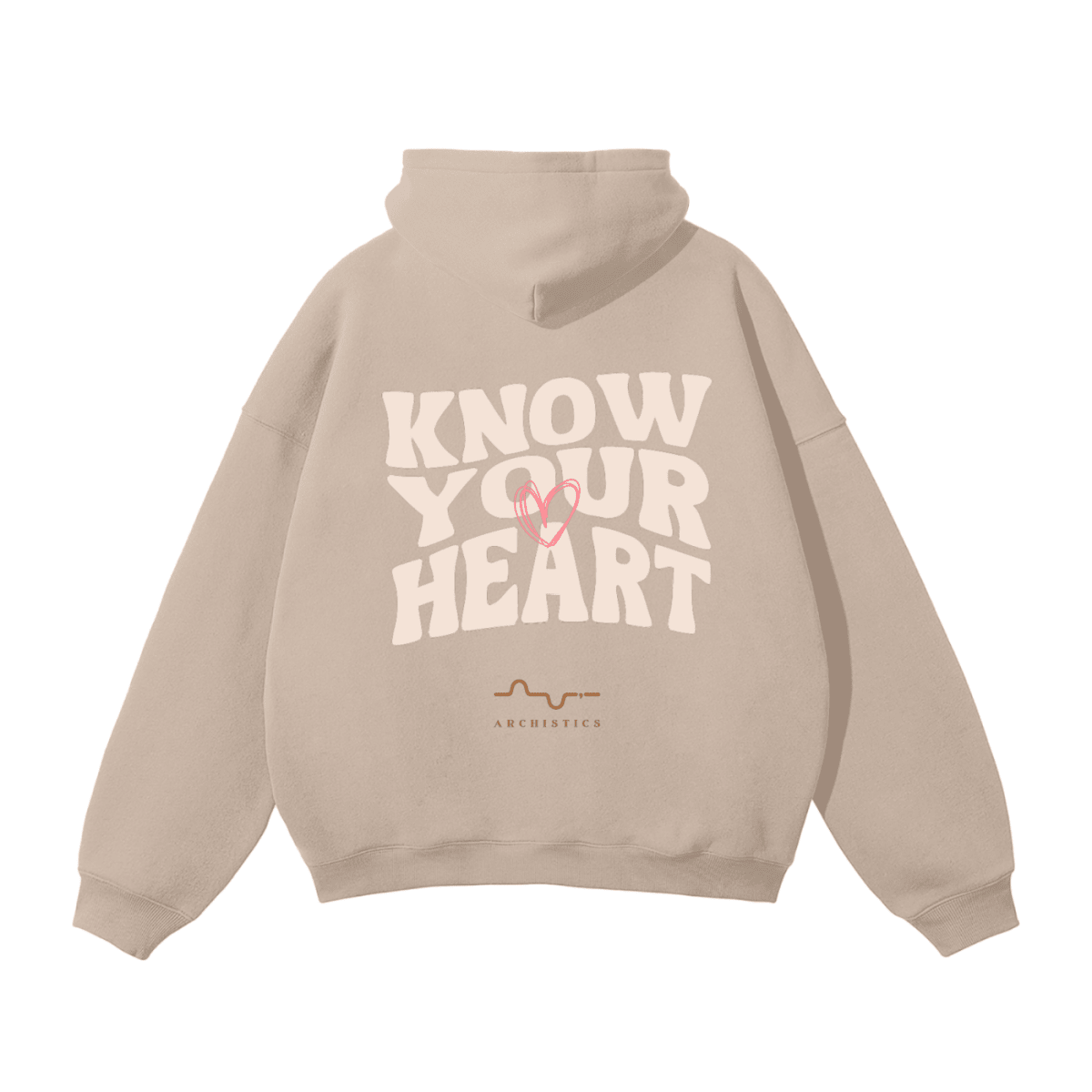 Know Your Heart Hoodie: Gray Apricot