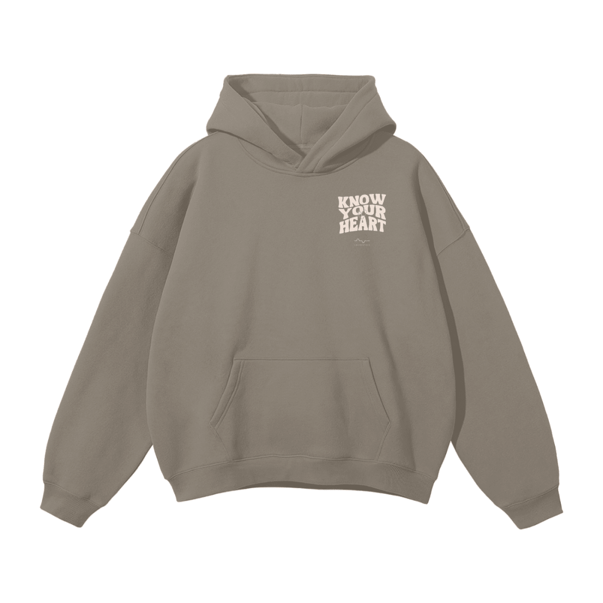Know Your Heart Hoodie Gray Coffee