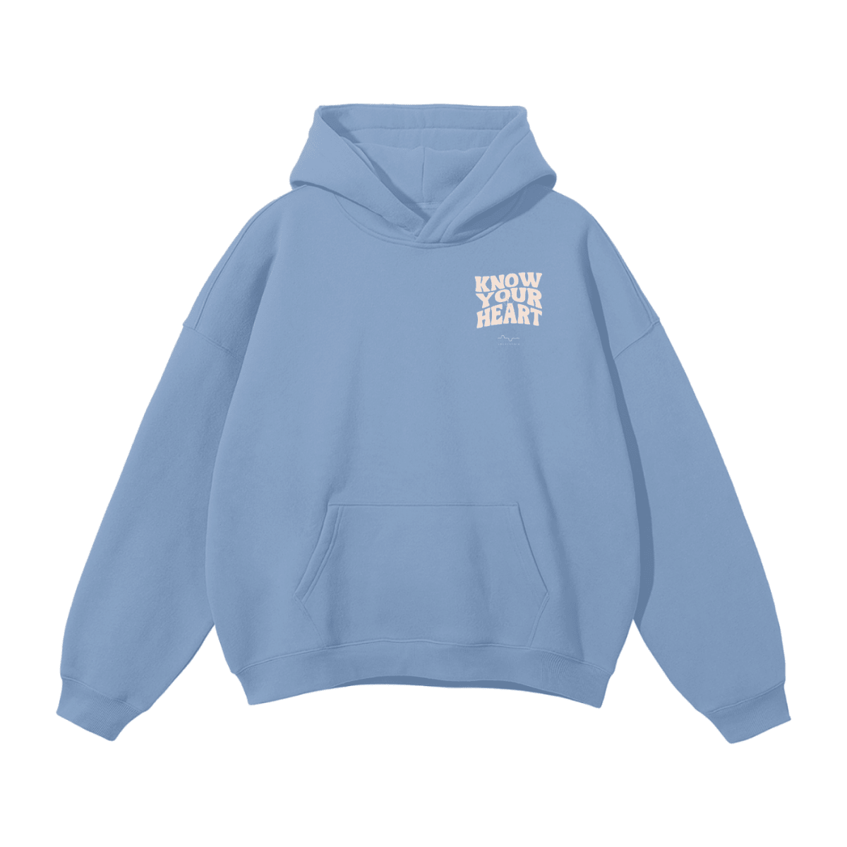Know Your Heart Hoodie Medium Blue