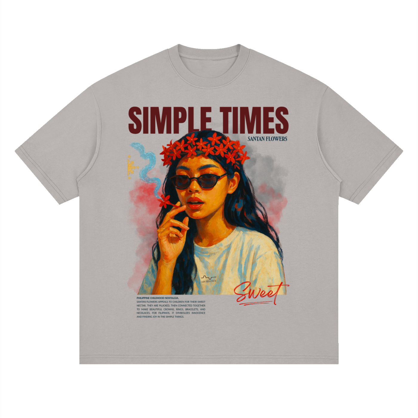 Simple,Santan,Philippines,Times,Tshirt,Dropshoulder